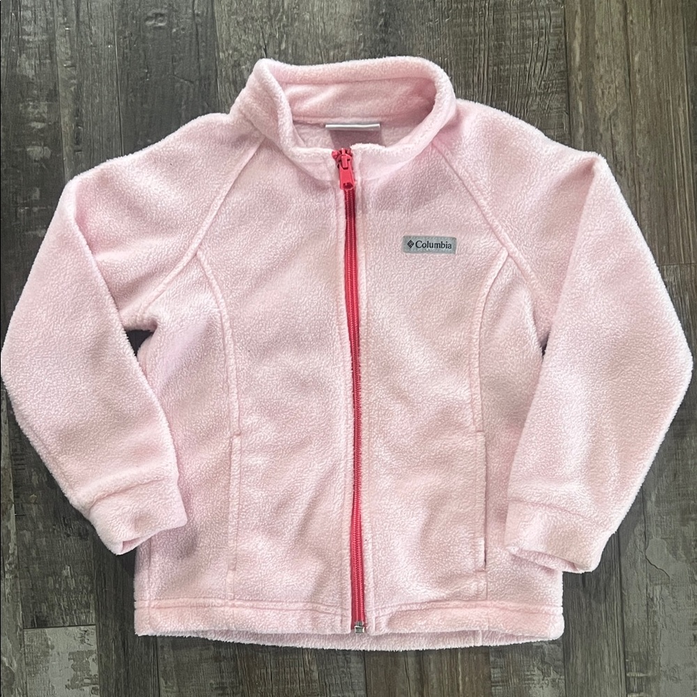 Columbia Light Pink Fleece Jacket (4T)